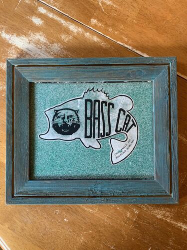 Basscat Boat Actual Vintage Logo Framed 1973 #1 Cut Out Of Side