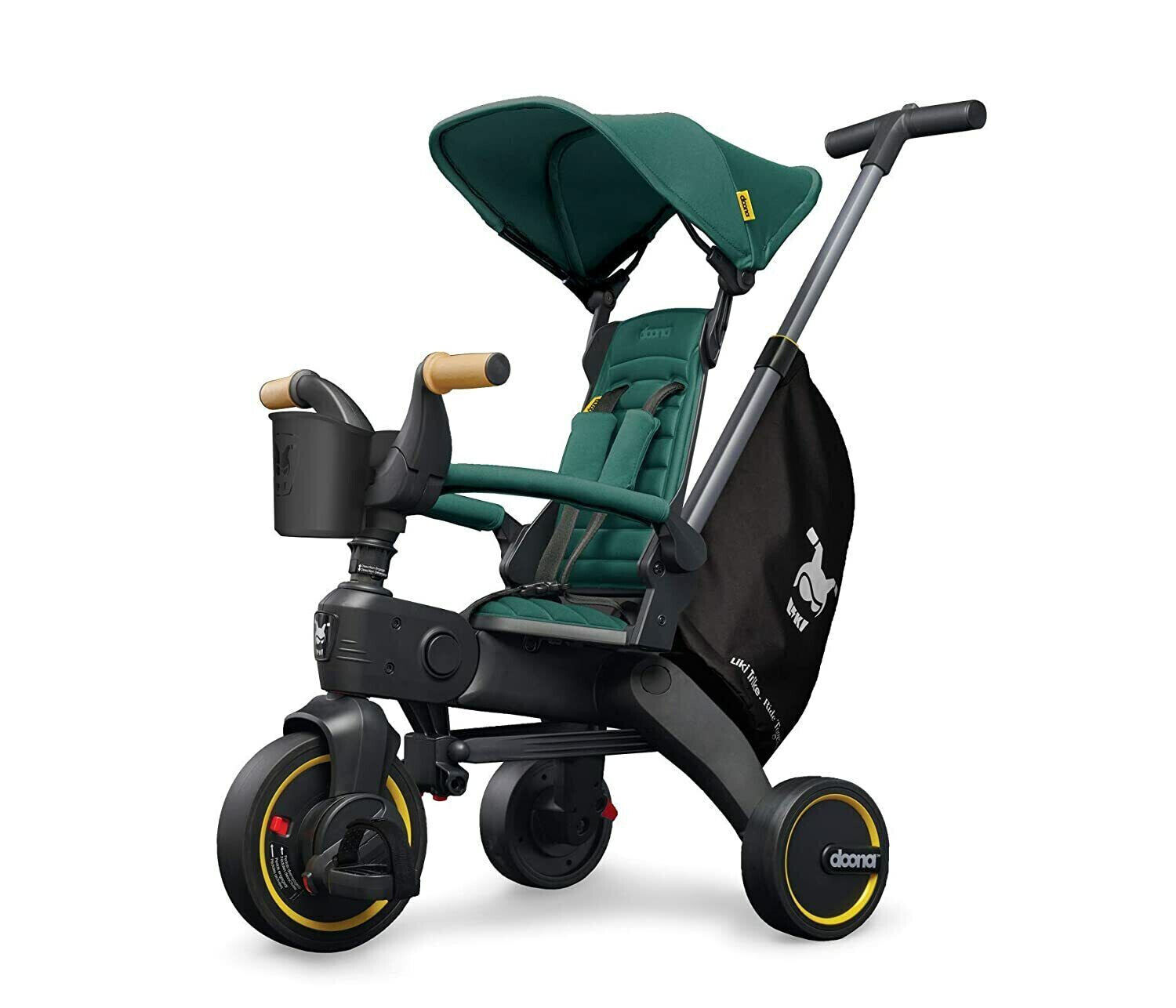 New Doona Liki Trike S5 - Premium Foldable Push Trike Kids Tricycle Racing Green